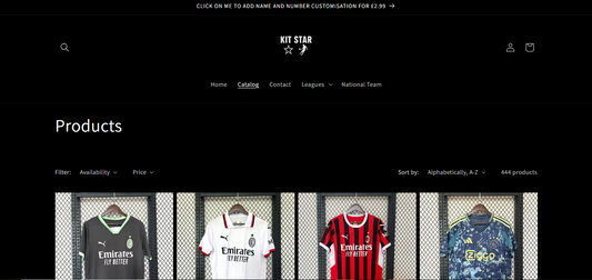 Already Built Football Shirt Reselling Website